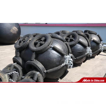 Pneumatic Rubber Yokohama Fenders With Tyre-Chain Net